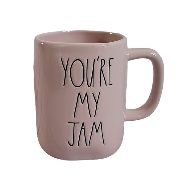 Rae Dunn Pink Mint Youre My Jam Mint To Be 19.5oz Ceramic Pair of Coffee Mugs - Picture 5 of 15